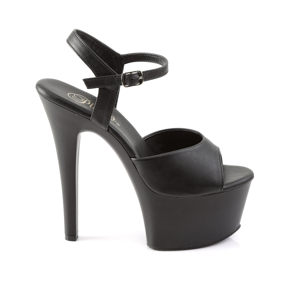 【PLEASER】ASPIRE-609 シューズ Blk Faux Leather/Blk Matte【取寄】
