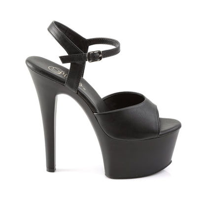 【PLEASER】ASPIRE-609 シューズ Blk Faux Leather/Blk Matte【取寄】