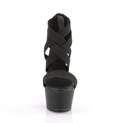 【PLEASER】ASPIRE-669 シューズ Blk Elastic Band-Faux Leather/Blk Matte【取寄】
