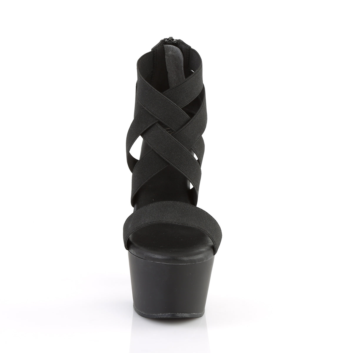 【PLEASER】ASPIRE-669 プラットフォームシューズ Blk Elastic Band-Faux Leather/Blk Matte【取寄】