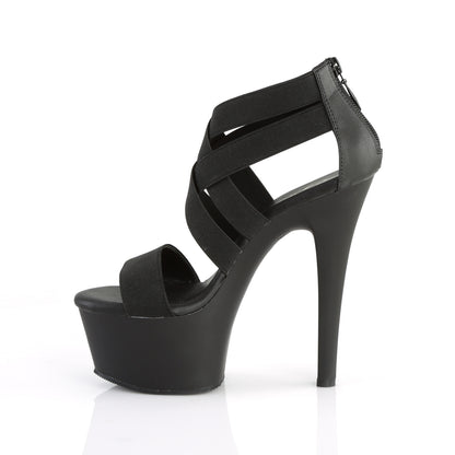 【PLEASER】ASPIRE-669 シューズ Blk Elastic Band-Faux Leather/Blk Matte【取寄】