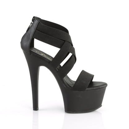【PLEASER】ASPIRE-669 シューズ Blk Elastic Band-Faux Leather/Blk Matte【取寄】