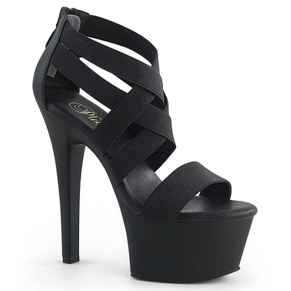 【PLEASER】ASPIRE-669 シューズ Blk Elastic Band-Faux Leather/Blk Matte【取寄】