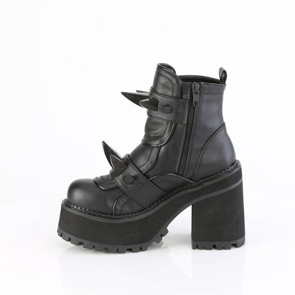 【DEMONIA】ASSAULT-72 アンクルブーツ Blk Vegan Leather【取寄】