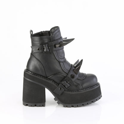【DEMONIA】ASSAULT-72 アンクルブーツ Blk Vegan Leather【取寄】