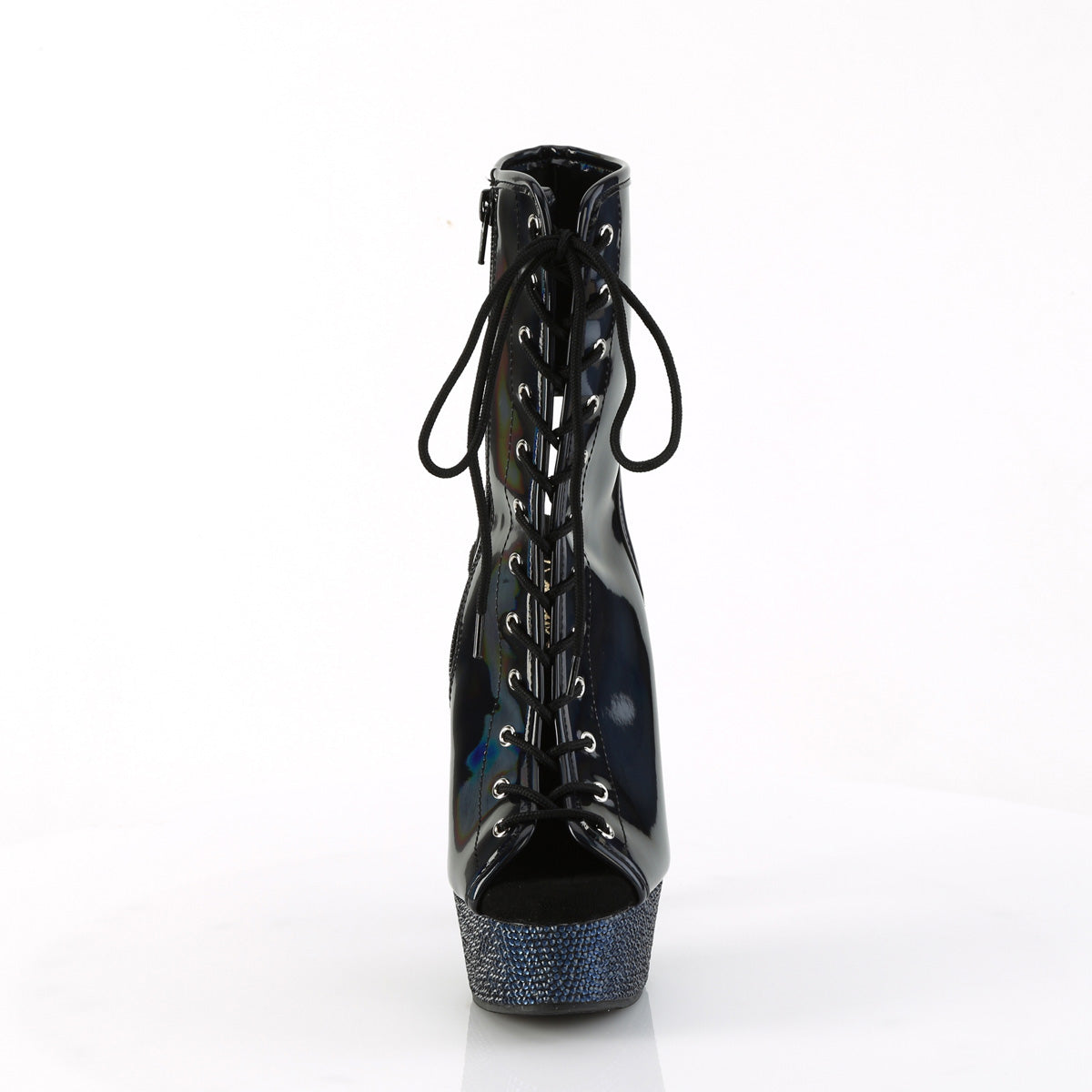 【PLEASER】BEJEWELED-1016-6 シューズ Blk Holo Pat/Midnight Blk RS【取寄】