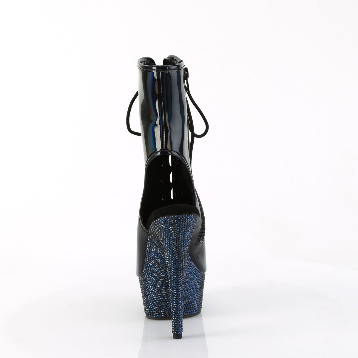 【PLEASER】BEJEWELED-1016-6 シューズ Blk Holo Pat/Midnight Blk RS【取寄】