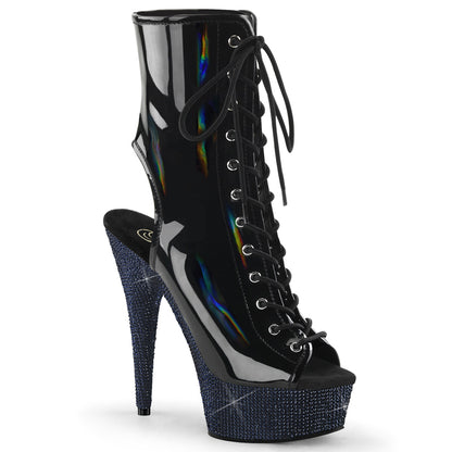 【PLEASER】BEJEWELED-1016-6 シューズ Blk Holo Pat/Midnight Blk RS【取寄】