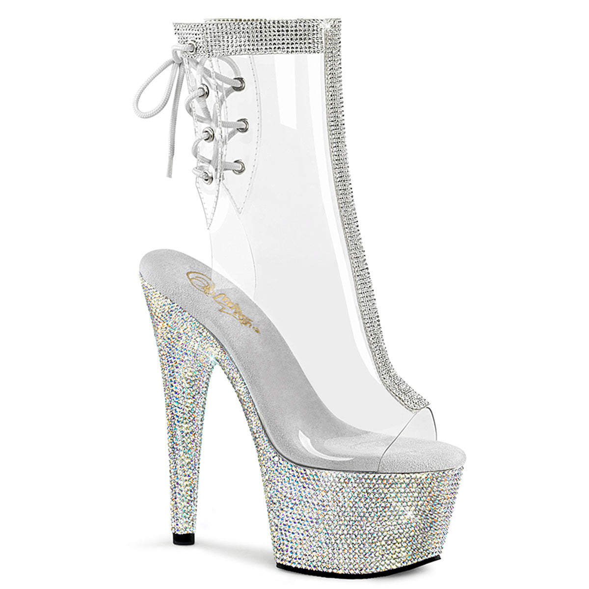 【PLEASER】BEJEWELED-1018C-2RS シューズ Clr/Slv RS【取寄】