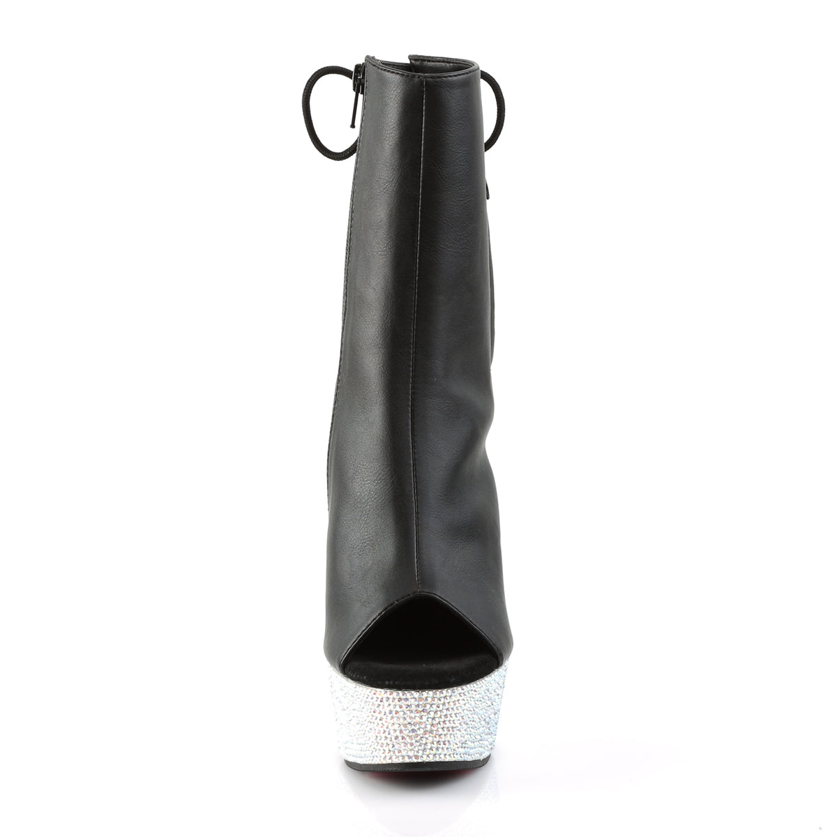 【PLEASER】BEJEWELED-1018DM-6 シューズ Blk Faux Leather/Slv Multi RS【取寄】