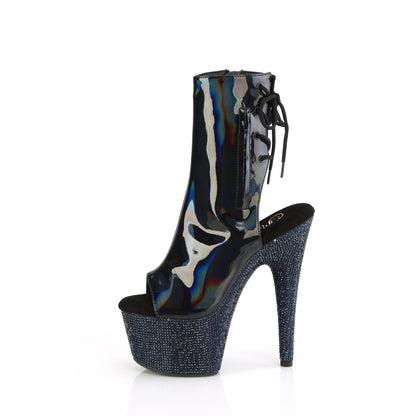 【PLEASER】BEJEWELED-1018DM-7 シューズ Blk Holo Pat/Midnight Blk RS【取寄】