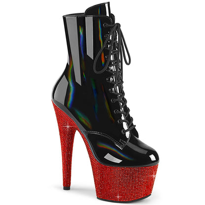 【PLEASER】BEJEWELED-1020-7 シューズ Blk Holo Pat/Red RS【取寄】