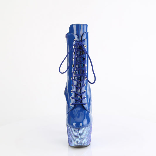【PLEASER】BEJEWELED-1020-7 プラットフォームシューズ Blue Holo Pat/Blue AB RS【取寄】