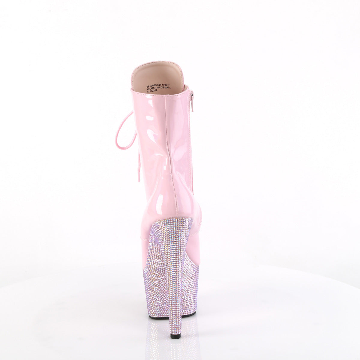 【PLEASER】BEJEWELED-1020-7 シューズ B. Pink Holo Pat/B. Pink AB RS【取寄】