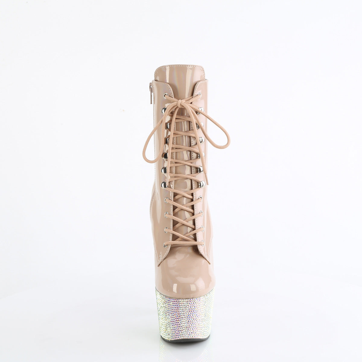 【PLEASER】BEJEWELED-1020-7 シューズ Nude Holo Pat/Nude AB RS【取寄】