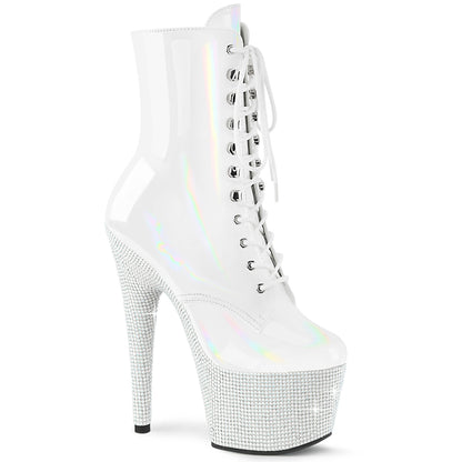 【PLEASER】BEJEWELED-1020-7 プラットフォームシューズ Wht Holo Pat/Wht RS【取寄】