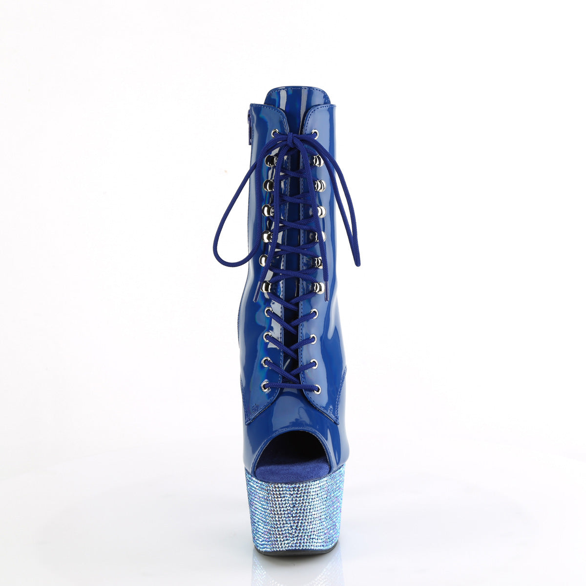 【PLEASER】BEJEWELED-1021-7 シューズ Blue Holo Pat/Blue AB RS【取寄】