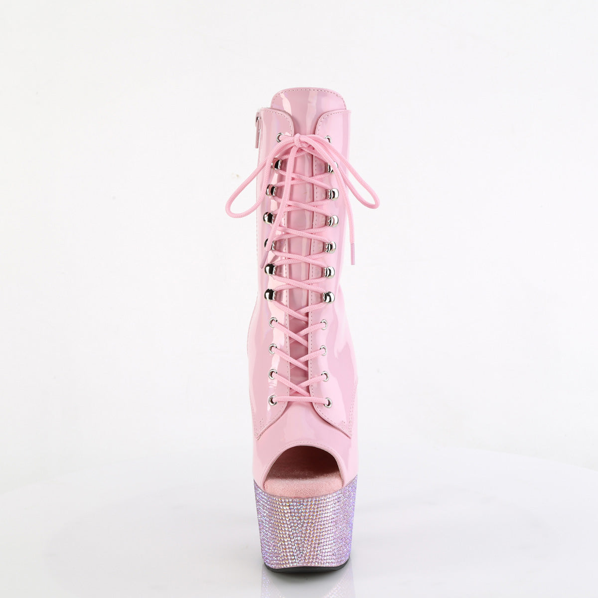 【PLEASER】BEJEWELED-1021-7 シューズ B. Pink Holo Pat/B. Pink AB RS【取寄】
