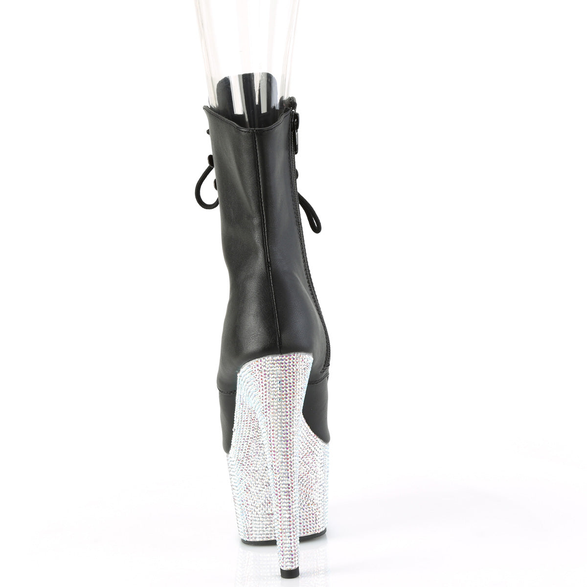 【PLEASER】BEJEWELED-1021-7 シューズ Blk Faux Leather/Slv AB RS【取寄】