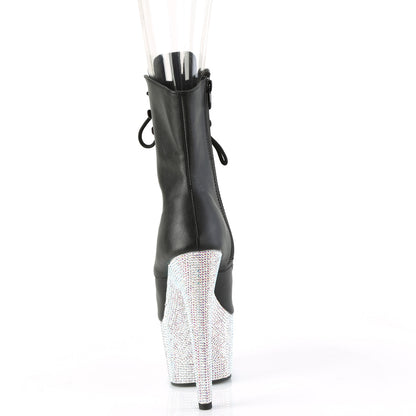 【PLEASER】BEJEWELED-1021-7 シューズ Blk Faux Leather/Slv AB RS【取寄】