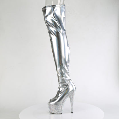 【PLEASER】BEJEWELED-3011-7 シューズ Slv Str Holo Pat/Slv AB RS【取寄】