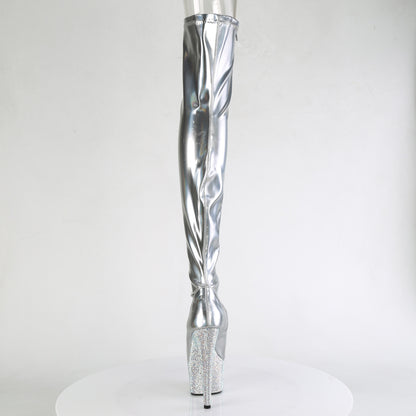 【PLEASER】BEJEWELED-3011-7 シューズ Slv Str Holo Pat/Slv AB RS【取寄】