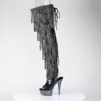 【PLEASER】BEJEWELED-3017HG-RSF シューズ Blk Holo Pat/Slv AB RS【取寄】