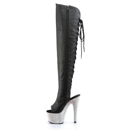 【PLEASER】BEJEWELED-3019DM-7 シューズ Blk Faux Leather/Slv Multi RS【取寄】
