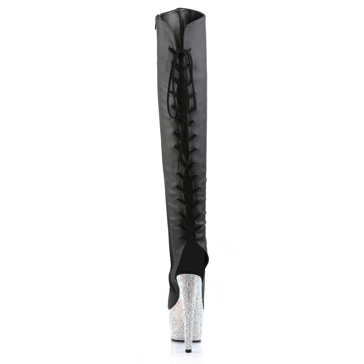 【PLEASER】BEJEWELED-3019DM-7 シューズ Blk Faux Leather/Slv Multi RS【取寄】