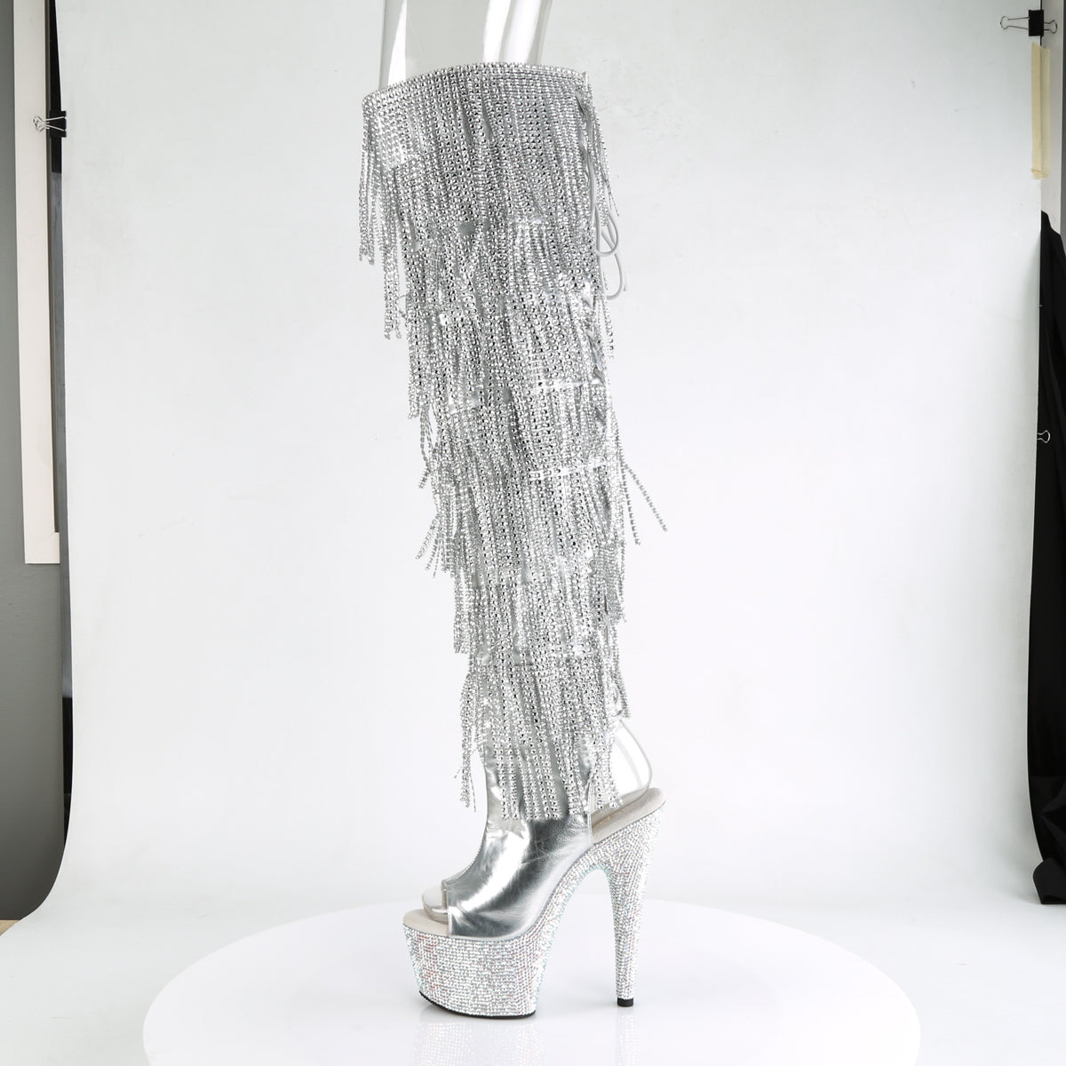【PLEASER】BEJEWELED-3019RSF-7 シューズ Slv Metallic Pu-Slv/Slv Multi RS【取寄】