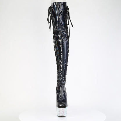 【PLEASER】BEJEWELED-3052HG-7 シューズ Blk Holo Pat/Slv Multi RS【取寄】