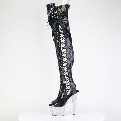 【PLEASER】BEJEWELED-3052HG-7 シューズ Blk Holo Pat/Slv Multi RS【取寄】