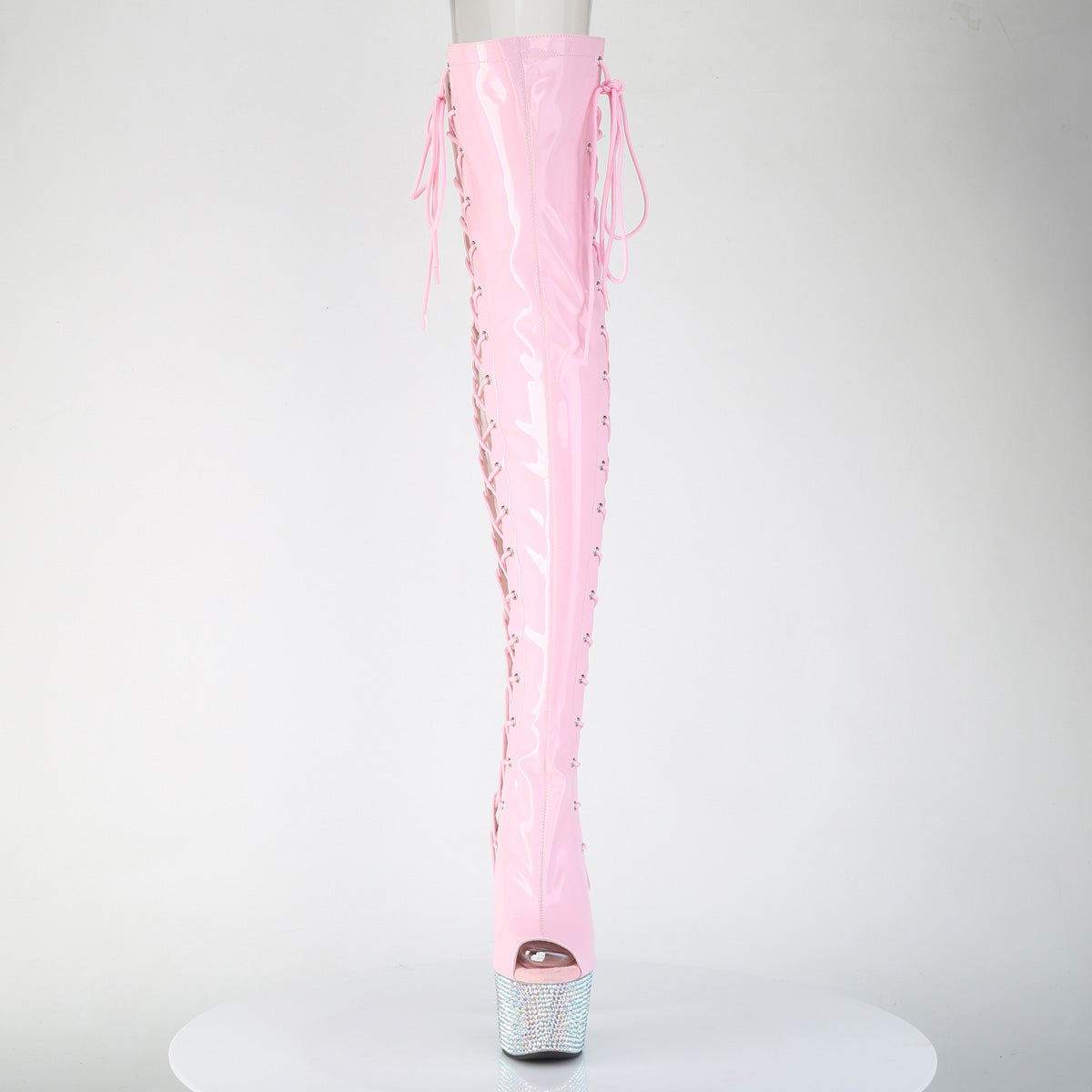 【PLEASER】BEJEWELED-3052HG-7 シューズ B. Pink Holo Pat/Slv AB RS【取寄】