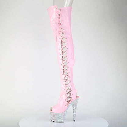 【PLEASER】BEJEWELED-3052HG-7 シューズ B. Pink Holo Pat/Slv AB RS【取寄】