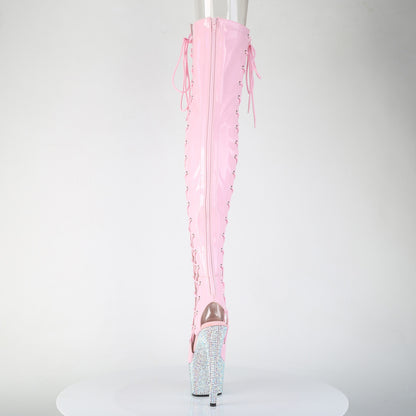 【PLEASER】BEJEWELED-3052HG-7 シューズ B. Pink Holo Pat/Slv AB RS【取寄】