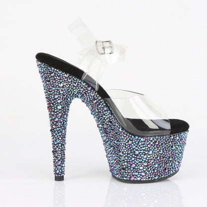 【PLEASER】BEJEWELED-708MS シューズ Clr/Blk Multi RS【取寄】