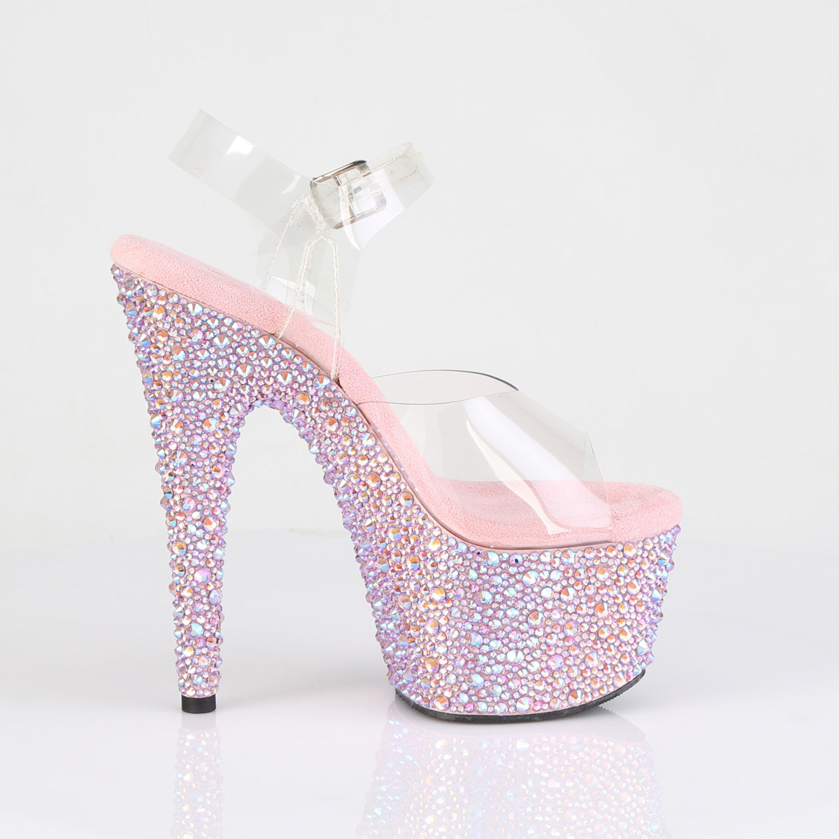 【PLEASER】BEJEWELED-708MS シューズ Clr/B. Pink Multi RS【取寄】