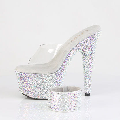 【PLEASER】BEJEWELED-712MS シューズ Clr/Slv AB RS【取寄】