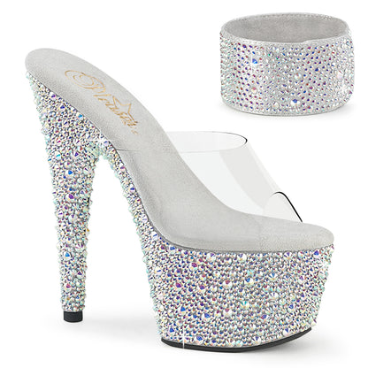 【PLEASER】BEJEWELED-712MS シューズ Clr/Slv AB RS【取寄】