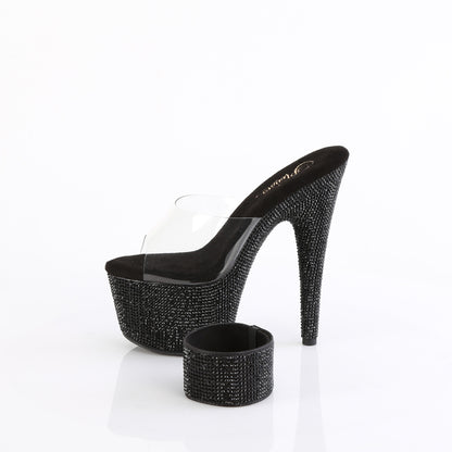 【PLEASER】BEJEWELED-712RS シューズ Clr/Blk RS【取寄】