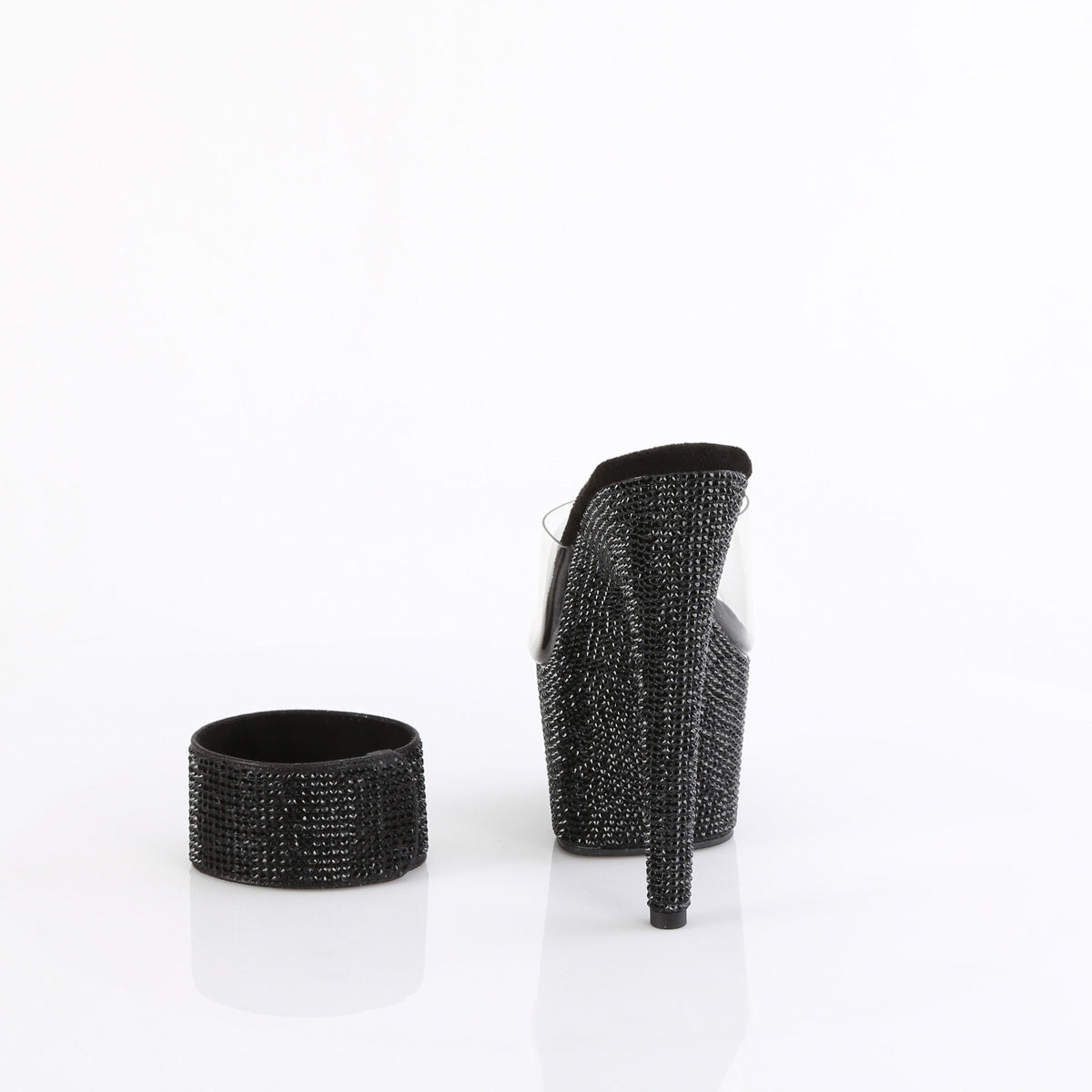 【PLEASER】BEJEWELED-712RS シューズ Clr/Blk RS【取寄】