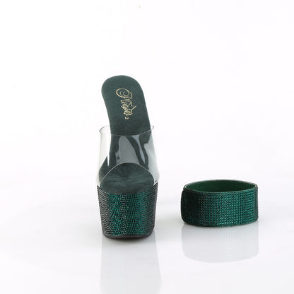 【PLEASER】BEJEWELED-712RS シューズ Clr/Emerald Green RS【取寄】