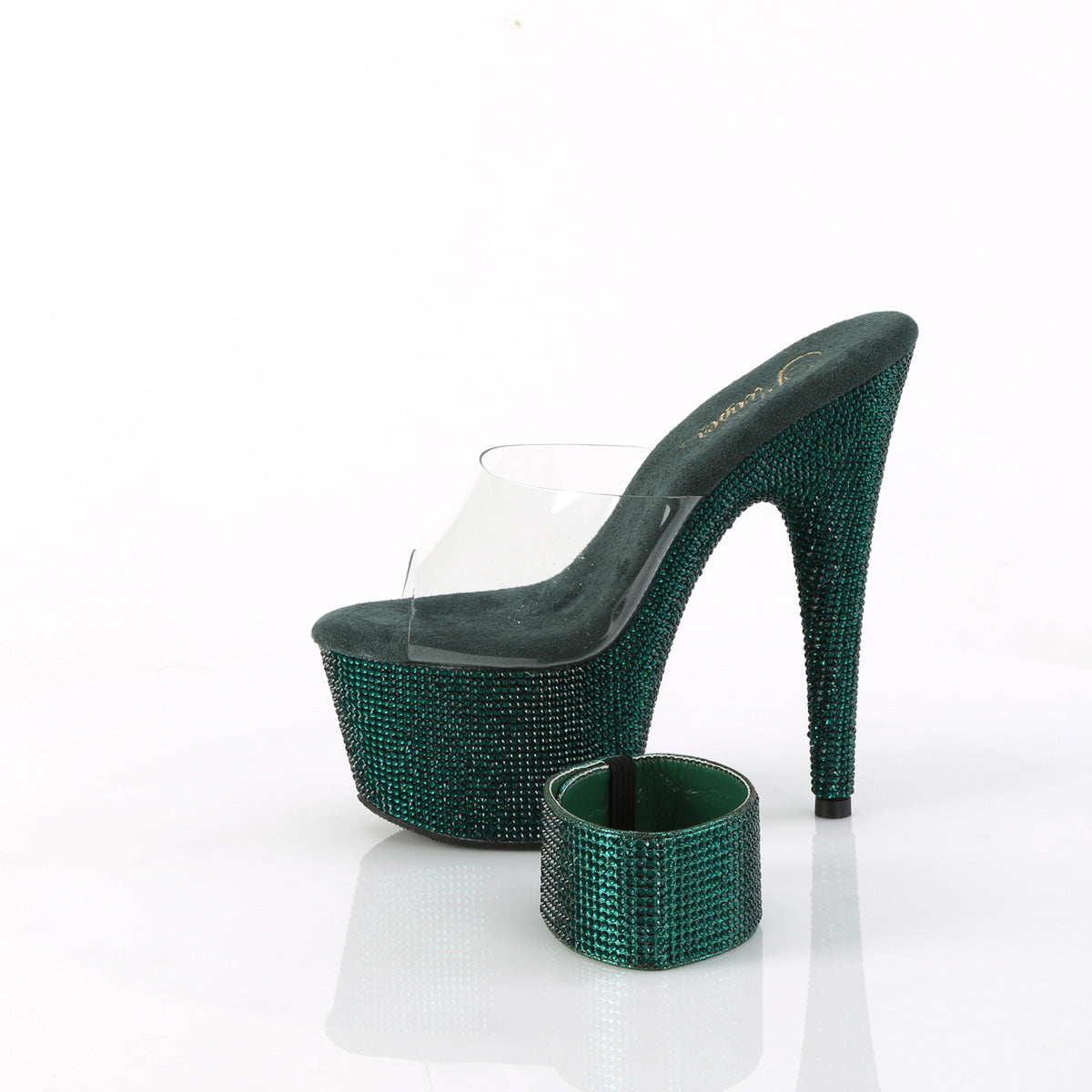 【PLEASER】BEJEWELED-712RS シューズ Clr/Emerald Green RS【取寄】