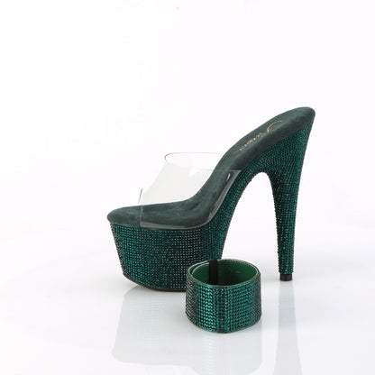 【PLEASER】BEJEWELED-712RS シューズ Clr/Emerald Green RS【取寄】