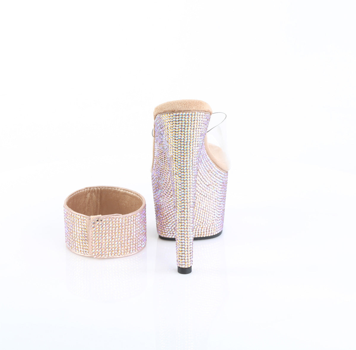 【PLEASER】BEJEWELED-712RS シューズ Clr/Rose Gold Multi RS【取寄】