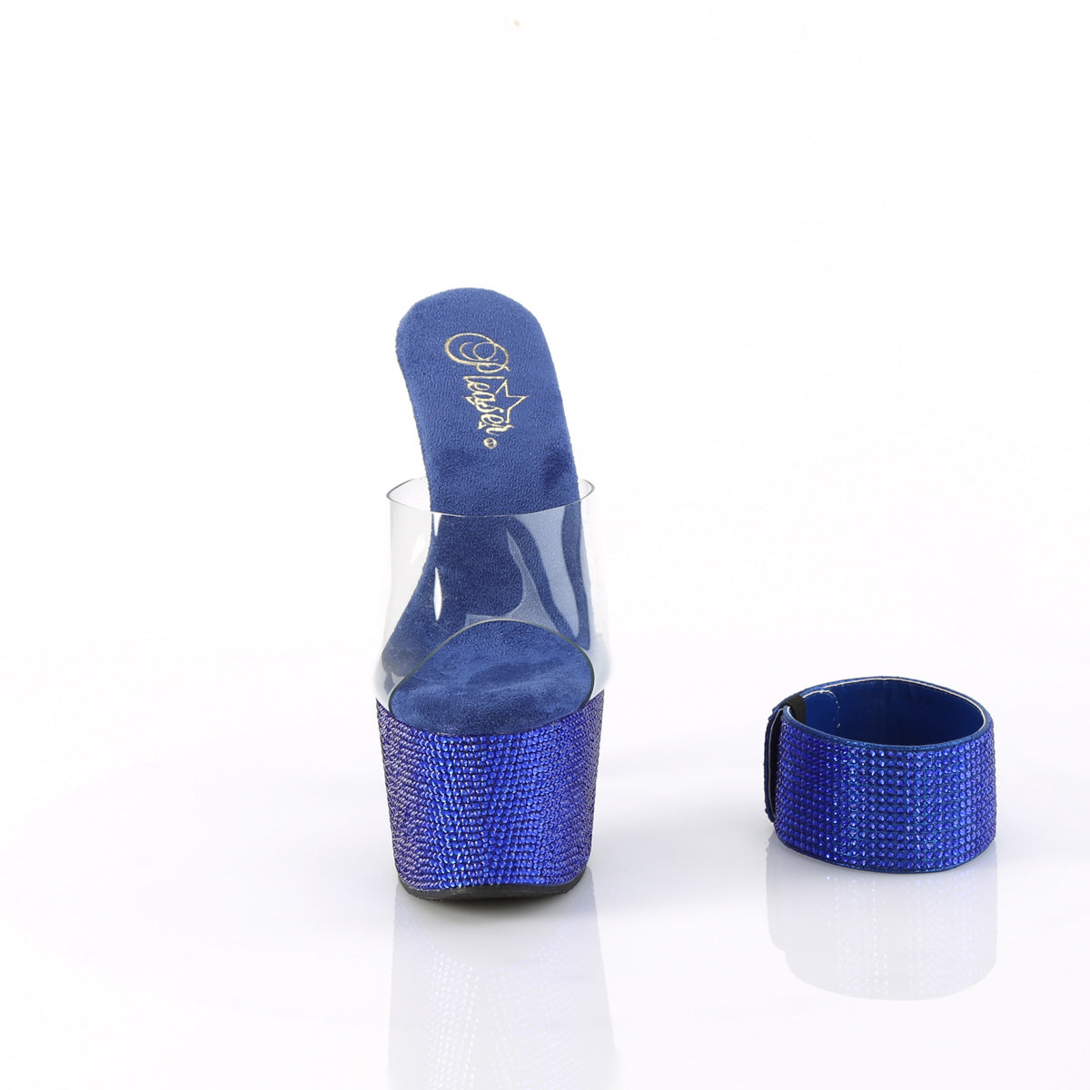 【PLEASER】BEJEWELED-712RS シューズ Clr/Royal Blue RS【取寄】