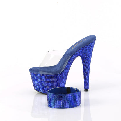 【PLEASER】BEJEWELED-712RS シューズ Clr/Royal Blue RS【取寄】