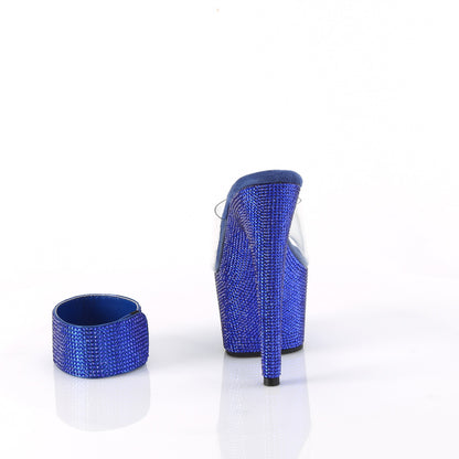 【PLEASER】BEJEWELED-712RS シューズ Clr/Royal Blue RS【取寄】