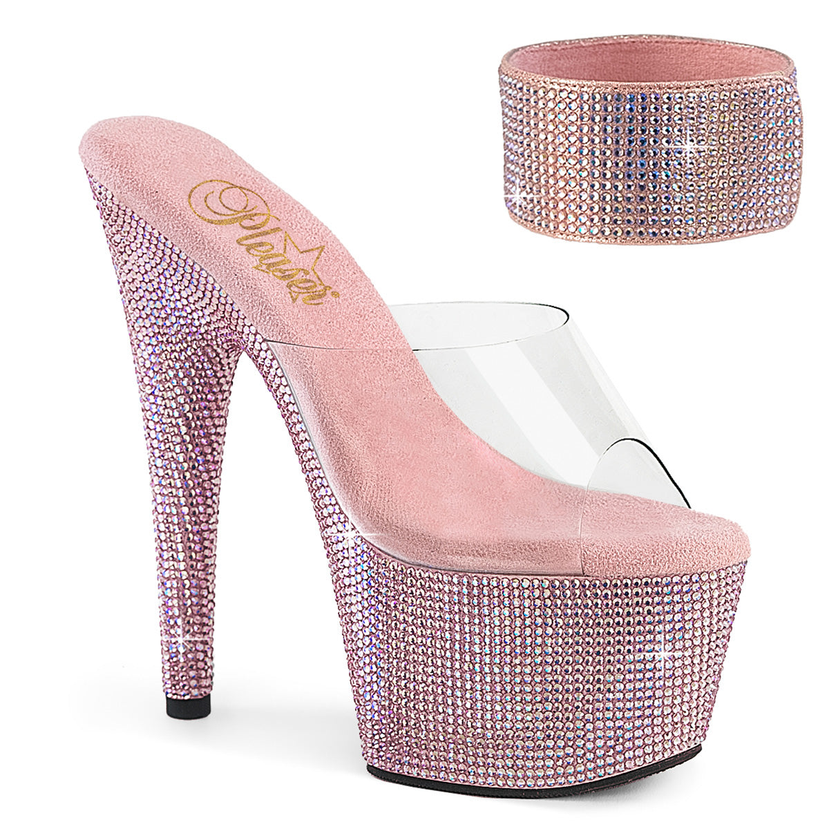 【PLEASER】BEJEWELED-712RS シューズ Clr/B. Pink Multi RS【取寄】