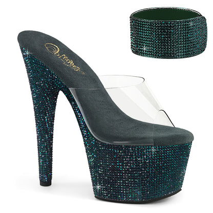 【PLEASER】BEJEWELED-712RS シューズ Clr/Emerald Green RS【取寄】